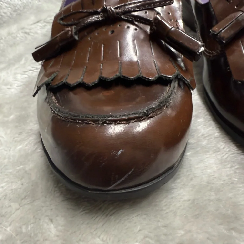 Hotter Women's Chocolate Brown Tassel Loafers - Picture 9 of 10